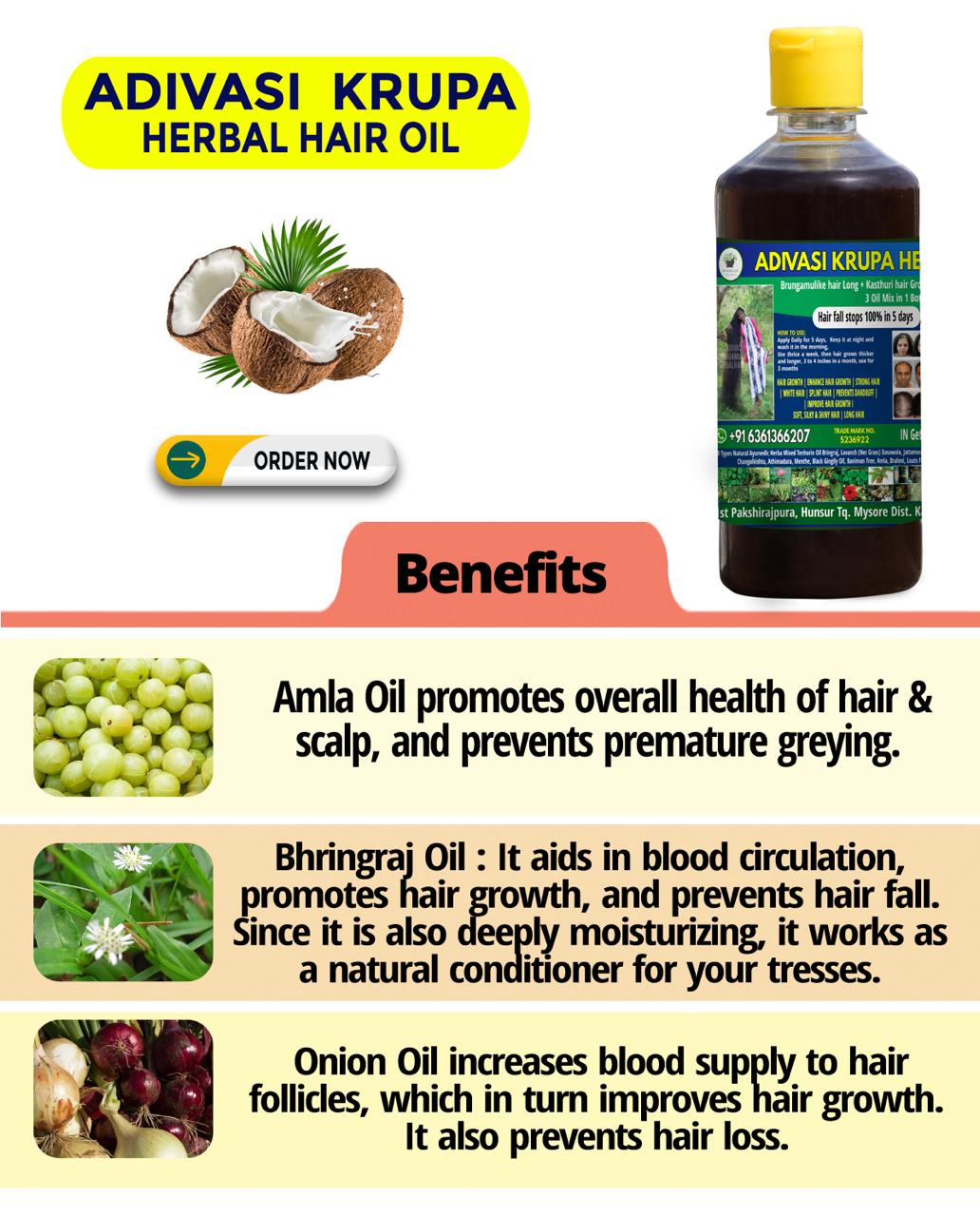 Adivasi Krupa Hair Growth Oil🌿